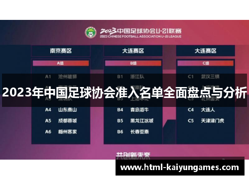 2023年中国足球协会准入名单全面盘点与分析